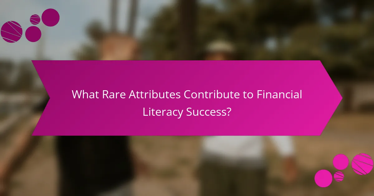 What Rare Attributes Contribute to Financial Literacy Success?