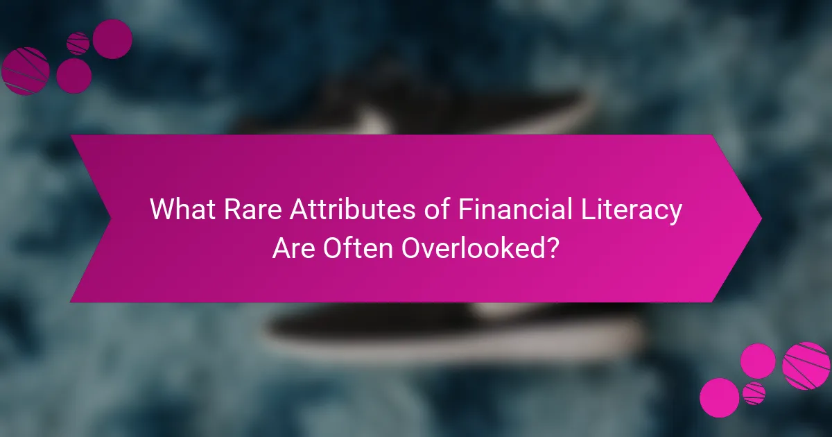 What Rare Attributes of Financial Literacy Are Often Overlooked?
